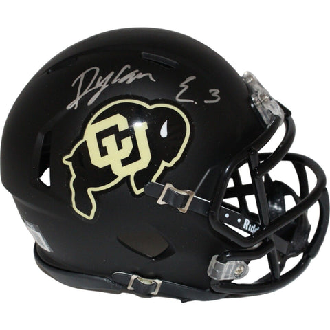 Dylan Edwards Signed Colorado Buffaloes Black Mini Helmet BAS 42740