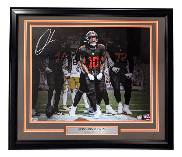 Quinshon Judkins Signed Framed 16x20 Cleveland Browns Photo Fanatics