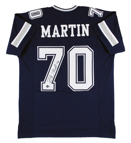 Zack Martin Authentic Signed Navy Blue Pro Style Jersey Autographed BAS Witness