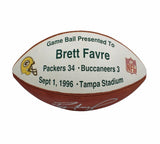 Brett Favre Signed Green Bay Packers Wilson Official NFL Game Football with Game