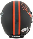 Miami Ray Lewis Authentic Signed Black Schutt Mini Helmet BAS Witnessed
