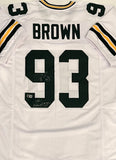 Packers GILBERT BROWN Signed Custom Replica White Jersey AUTO w/ Gravedigger BAS