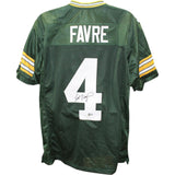 Brett Favre Autographed/Signed XL Pro Style Green Jersey Beckett Witness 49211