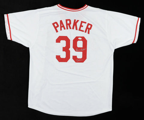 Dave Parker Signed Cincinnati Reds White Home Jersey Inscribed "Cobra" / JSA COA