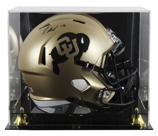 Colorado Travis Hunter Signed Full Size Speed Rep Helmet W/ Case BAS Witnessed