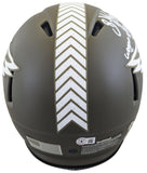Brian Dawkins "2x Insc" Signed Salute To Service F/S Speed Proline Helmet BAS W
