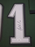 FRAMED PHILADELPHIA EAGLES FLETCHER COX AUTOGRAPHED SIGNED JERSEY JSA COA