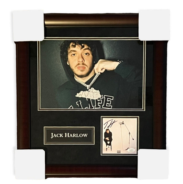 Jack Harlow Come Home The Kids Miss You Autographed CD Cover Framed to 19x21 JSA