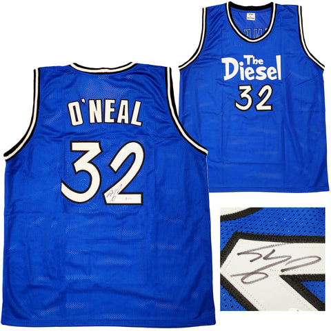 MAGIC SHAQUILLE SHAQ O'NEAL AUTOGRAPHED BLUE JERSEY THE DIESEL BECKETT 202310