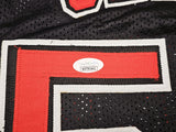 CHICAGO BULLS HORACE GRANT AUTOGRAPHED BLACK JERSEY "4X CHAMPS" JSA 215706