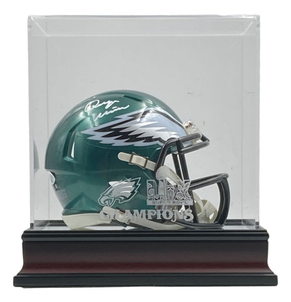 Quinyon Mitchell Signed Eagles Mini Speed Helmet JSA w/ Super Bowl 59 LIX Case
