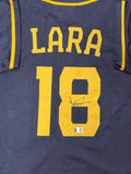 LUIS LARA Signed Custom Replica Navy Brewers Jersey AUTO - BAS