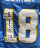 Charlie Joiner Autographed/Signed Pro Style Jersey Blue Beckett 40413