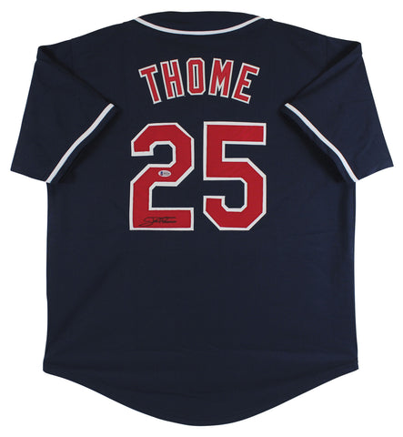 Jim Thome Authentic Signed Navy Blue Pro Style Jersey BAS Witnessed #N93359