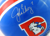 John Elway Signed Denver Broncos F/S 75-96 TB Helmet - Beckett W Auth *Silver