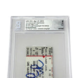 Jon Jones Signed 2013 UFC 215 6th Title Defense vs Sonnen Ticket - BGS 5