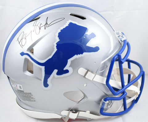 Barry Sanders Signed Lions F/S 83-02 Speed Authentic Helmet - Beckett W Hologram