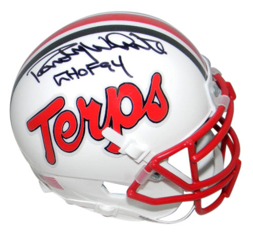 RANDY WHITE AUTOGRAPHED MARYLAND TERRAPINS TERPS WHITE MINI HELMET JSA