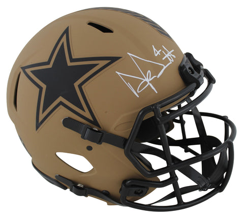 Cowboys Dak Prescott Signed Salute To Service II F/S Speed Proline Helmet BAS W