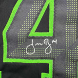 Framed Autographed/Signed Jamie Benn 35x39 Dallas Black Hockey Jersey JSA COA