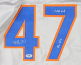 Jesse Orosco Signed New York Mets Jersey Inscribed "Last Out" & "86 WSC" (PSA)