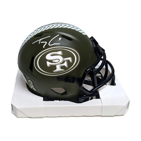 Trey Lance Autographed San Francisco 49ers Salute to Service Mini Helmet - COA