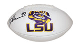 Devin White Signed LSU Tigers White Logo Football Beckett 40584