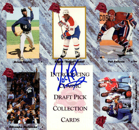 Rocket Ismail Autographed 1991 Draft Pick Collection Uncut Sheet PSA W64402
