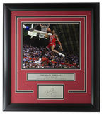 Michael Jordan Bulls Framed 8x10 Gatorade Dunk Photo w/Laser Engraved Signature