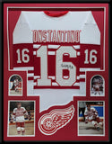 FRAMED DETROIT RED WINGS VLADIMIR KONSTANTINOV AUTOGRAPHED SIGNED JERSEY JSA COA