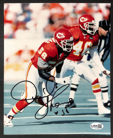 Derrick Thomas HOF Signed/Autographed 8x10 Photo Kansas City Chiefs JSA 214456