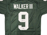 MICHIGAN STATE KENNETH WALKER III AUTOGRAPHED GREEN JERSEY BECKETT 235711