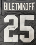 Oakland Raiders HOFer FRED BILETNIKOFF Signed Custom Replica Black Jersey - BAS