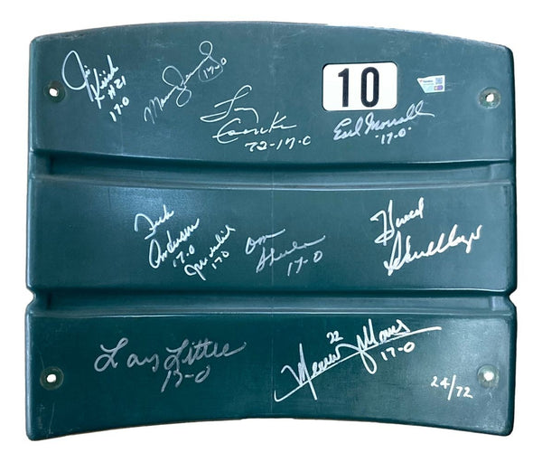 1972 Dolphins (10) Signed Stadium Seatback Shula Csonka & More LE 24/72 Fanatics
