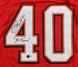 Mike Alstott Signed Tampa Bay Buccaneers Jersey Beckett/ Super Bowl XXXVII Champ