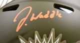 Jaylen Waddle Signed Miami Dolphins Salute to Service Speed Mini Helmet-Fanatics