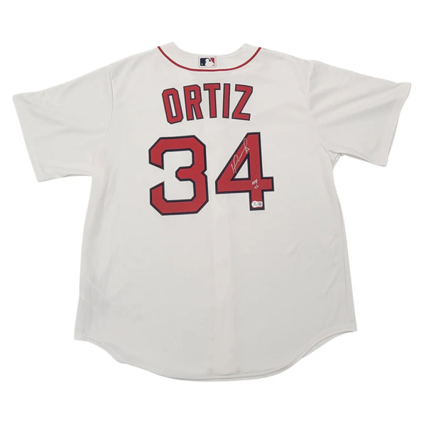 David Ortiz Signe Boston Red Sox Nike Replica Jersey W/ HOF 22 Beckett Witnessed
