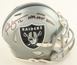Rich Gannon Signed Oakland Raiders Mini Helmet Inscribed "NFL MVP 2002"(Beckett)