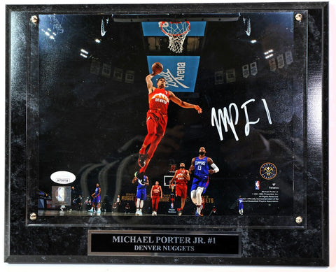 Michael Porter Autographed 8x10 Photo with Plaque JSA COA