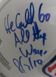 Chris Berman Signed/Inscribed White NFL Logo Mini Football Helmet JSA 213095