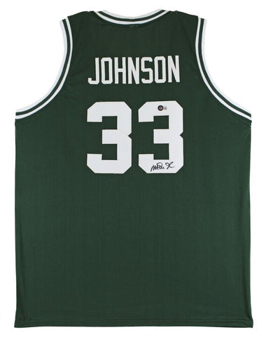 Magic Johnson Signed Michigan State Spartans Jersey (Beckett) L.A. Lakers 3xMVP