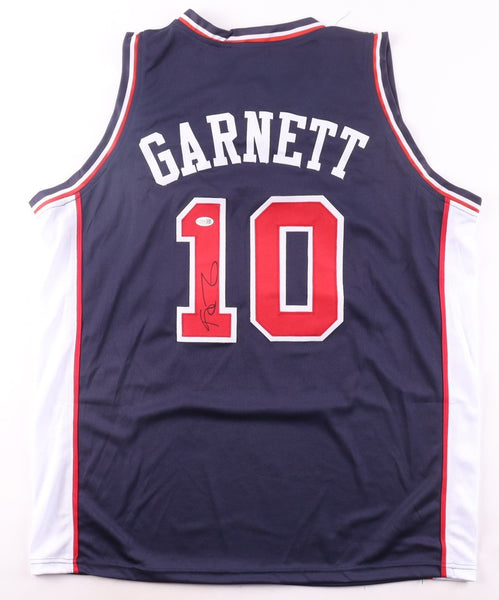 Kevin Garnett Signed 2000 Team USA Olympic Jersey (Beckett) 2008 Champion Celtic
