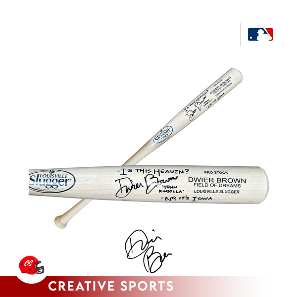 Dwier Brown Autographed Natural Louisville Slugger with Inscription - BAS Auth