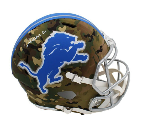 Jameson Williams Signed Detroit Lions Speed Full Size Camo NFL Helmet