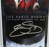 Joe Sakic Night Autographed ticket with Photo and Engraved Plaque (JSA COA)