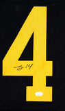 George Pickens Autographed Black Pro Style Jersey Yellow # - JSA *Black