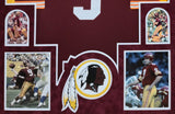FRAMED IN SUEDE WASHINGTON FOOTBALL SONNY JURGENSEN AUTOGRAPHED JERSEY JSA COA