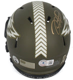 JALEN HURTS Autographed Eagles Salute To Service (STS) Mini Helmet BECKETT