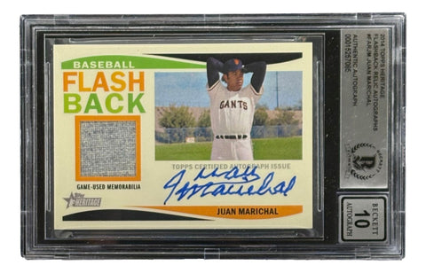 Juan Marichal Signed 2013 Topps Heritage #FAR-JM Card BAS Auto 10
