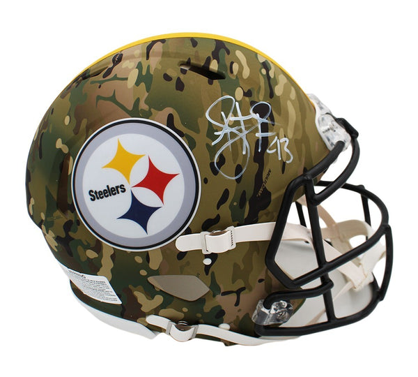 Troy Polamalu Signed Pittsburgh Steelers Speed Authentic Camo NFL Helmet